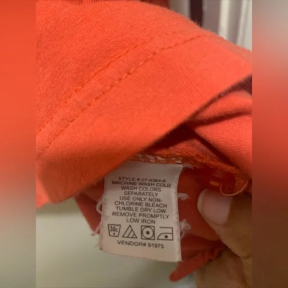 Woman Within Orange Cotton Top - Picture 6 of 7